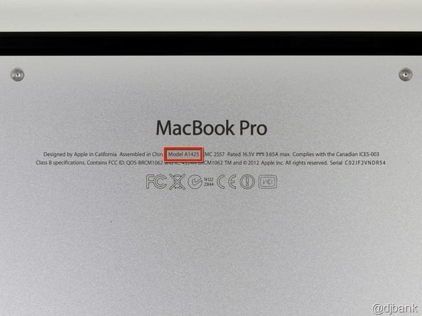 macbookpro10 1 model number